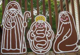 pc Gingerbread Nativity Christmas Yard Art Decoration  
