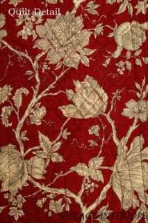 FRENCH COUNTRY BERKELEY RED PAISLEY QUEEN QUILT SET  