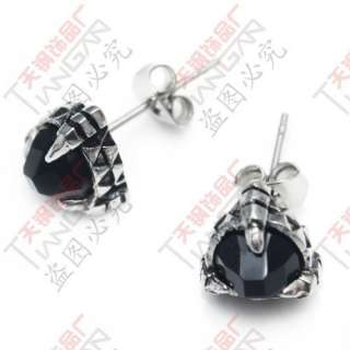   New black Swarovski Crystal Charm Mens & Boys Studs earring  