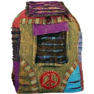  Razor Cut Hippie Peace Backpack