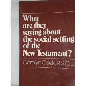   Serving of the New Testament? (9780809126255) Carolyn Osiek Books