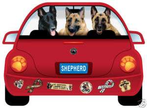 German Shepherd Pupmobile Car Magnet  