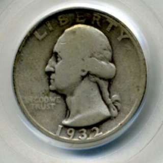 Washington Silver Quarter 1932 S.Grade:VG08.Certified:PCGS.