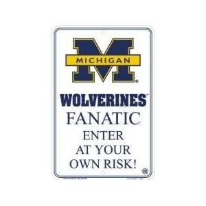  Michigan Wolverines Metal Fanatic Sign * Sports 