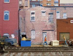 scale Old brick background flat O scale FREE SHIPPING  
