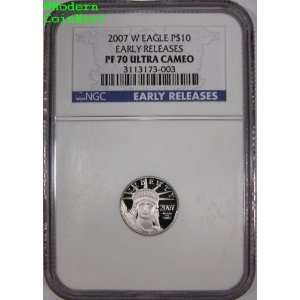   Releases Platinum Eagle NGC Proof 70 Ultra Cameo 