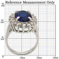 Large Montana Blue CZ The Royal Wedding Ring sz 9  