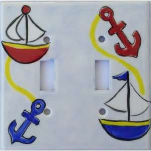    Ceramic Double Switch Plate Cover: Sail Away: Home Improvement