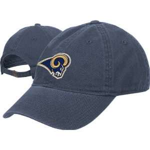 St. Louis Rams Womens Navy Adjustable Slouch Hat:  Sports 
