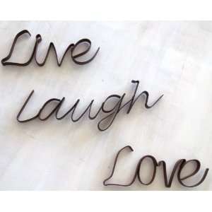  Live Laugh Love Set of 3 Wall Words