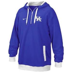  Nike Kentucky Wildcats Royal Blue 1/4 Zip Practice Hoody 