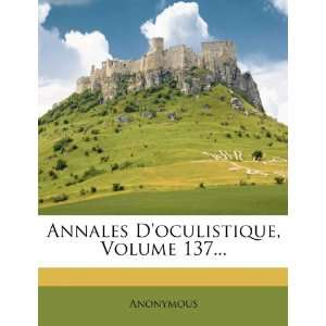  Annales Doculistique, Volume 137 (French Edition 
