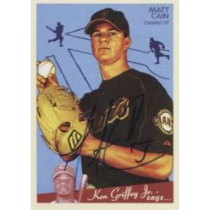  Matt Cain Autographed 2008 Upper Deck Goudey Card #160 