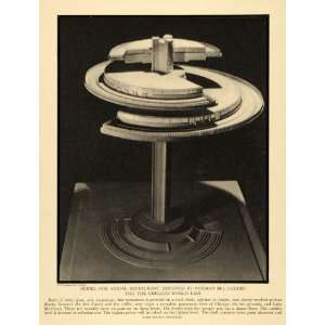 1930 Print Aerial Restaurant Design Norman Bel Geddes   Original 