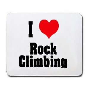  I Love/Heart Rock Climbing Mousepad: Office Products