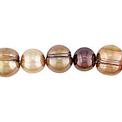   Multi brown Pearl Elastic Bracelet (8.5 9 mm)  Overstock