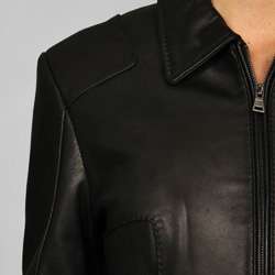 IZOD Womens Plus Size Scuba style Leather Jacket  
