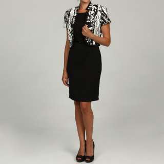 Sandra Darren Womens 2 piece Short sleeve Jacket Dress  Overstock 