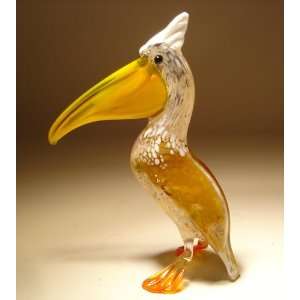  Blown Glass Art Bird Figurine Glass Pelican: Home 