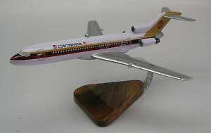 727 Continental Boeing B727 Airplane Wood Model FrShp  