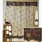 Pinecone Lodge Fabric Shower Curtain With Red Cardinals Birds 70x72