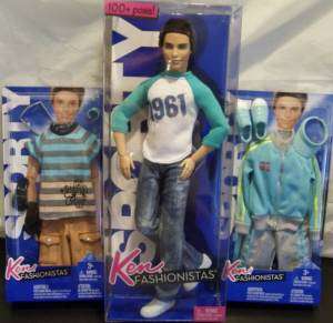 2010 Barbie KEN Fashionista SPORTY Doll LOT OUTFITS NEW  