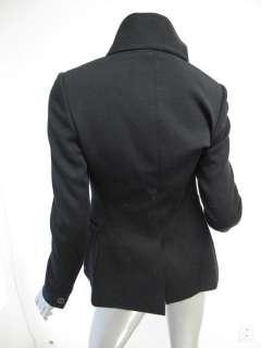Prada Black Long Sleeve Hidden Button Down Thick Jacket 40  