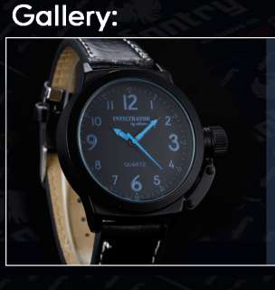   Mens Cop Leather Strap JP Quartz Analogue Fashion Wrist Watch  