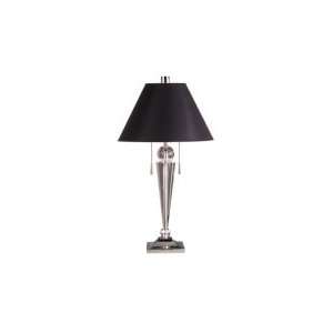  Darcy Crystal Lamp Base with Nickel Finish