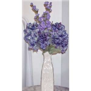 Multi Colored Blue Silk Hydrangea Floral Arrangement 