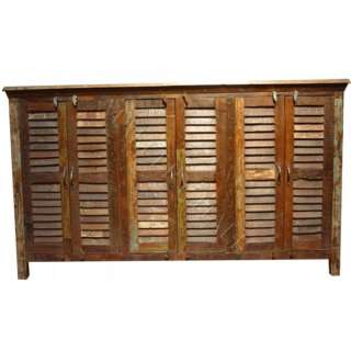 Reclaimed 3 Door Buffet Wood From Old Ships Natural  