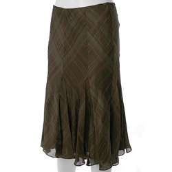 Lauren Ralph Lauren Flowing Plaid Silk Skirt  