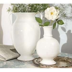  Pottery Barn Rustic White Vases: Home & Kitchen