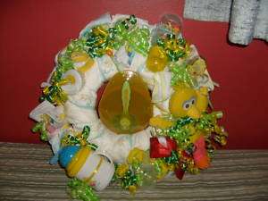 Sesame Street Big Bird Baby Diaper Wreath~Great Gift  