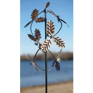  Metal Oak Leaves Kinetic Spinner Patio, Lawn & Garden