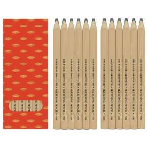   noor 6 Sketching Flat Graphite Pencils. 4B. 1538