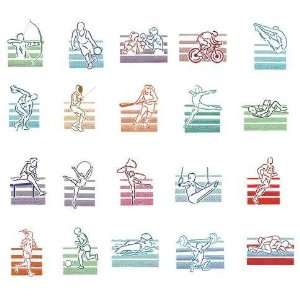   Embroidery Machine Designs CD SPORTS SILHOUETTES 3