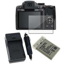 Battery/ Charger/ Screen Protector for Nikon CoolPix P500   