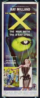 THE MAN WITH THE X RAY EYES *ORIG MOVIE POSTER INSERT  