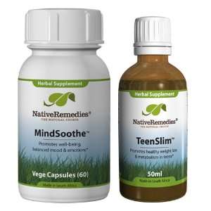  Native Remedies TeenSlim and MindSoothe ComboPack Health 
