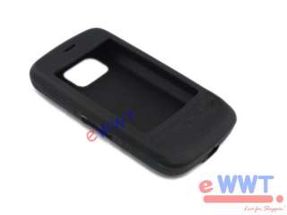 Black Silicone Soft Back Cover Case +LCD Film Guard for HTC Touch2 