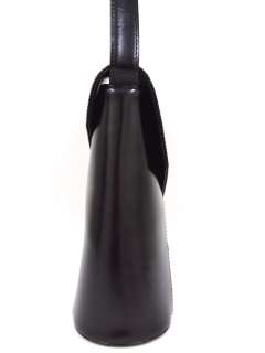   Saint Laurent YSL Black Calf Trapezoid Shoulder Cross Body Bag  