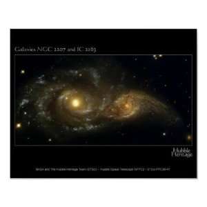Nearly Colliding Galaxies Hubble Telescope Print:  Home 