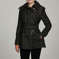Miss Sixty Womens Black/ White Tweed Coat FINAL SALE Price $53.99