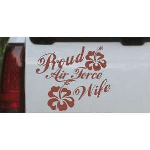 Air Force Wife Hibiscus Flowers Military Car Window Wall Laptop Decal 