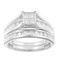Sterling Silver 1ct TDW Diamond Bridal Ring Set (K L I1 I2 
