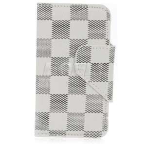     WHITE DESIGNER LEATHER WALLET CASE FOR iPHONE 4 4G: Electronics