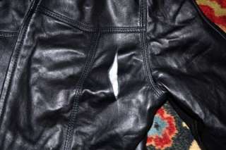 New $595 Andrew Marc Mens Black Leather Jacket Coat Medium Carter 