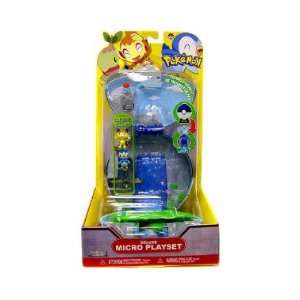  Pokemon Deluxe Micro Playset Waterfall with Meowth, Piplup 