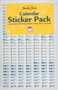 Pam Socolow Family Facts 2300 Calendar Stickers Pack  